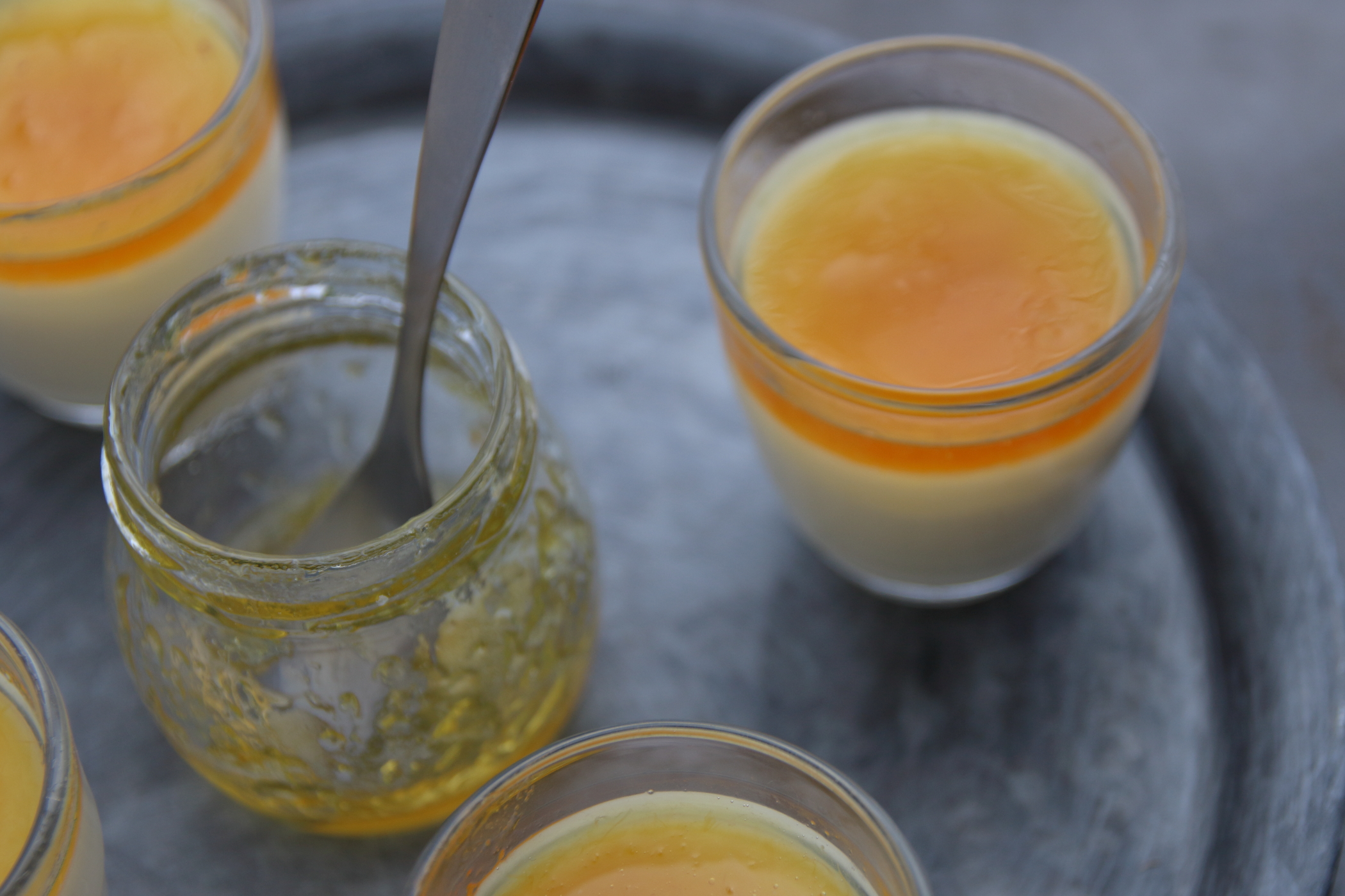 Panna cotta with lemon honey